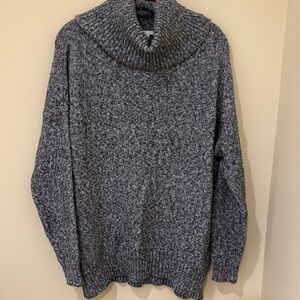 H&M Heather Gray Turtleneck Sweater Oversized Large
